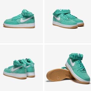 Teal Nike Air Force 1 Mid PRM